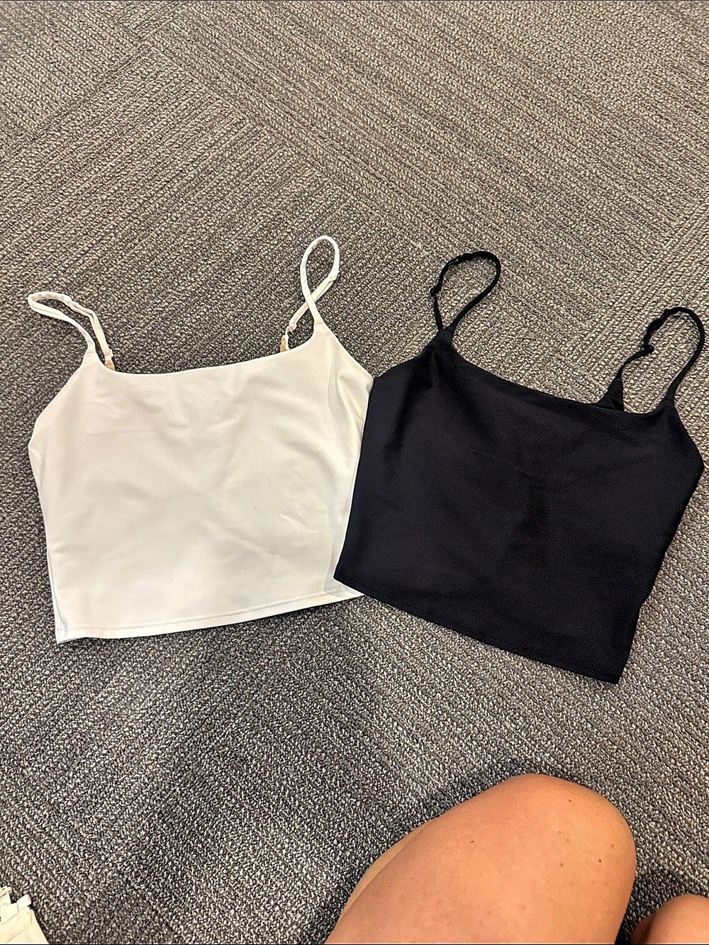 Old Navy PowerSoft Light Support Tank Top Black & White